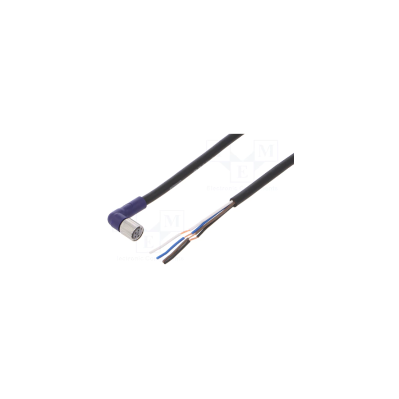 Omron XS3F-LM8PVC4A5M ,Soket Açılı M8 4pin,4-Kablo 5mt,Pvc Sensör Kablo