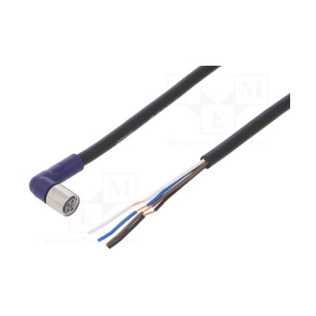 Omron XS3F-LM8PVC4A5M ,Soket Açılı M8 4pin,4-Kablo 5mt,Pvc Sensör Kablo