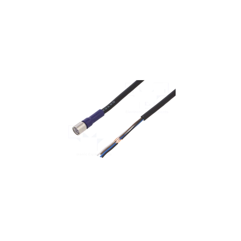 Omron XS3F-LM8PVC4S5M ,Soket Düz M8 4pin,4-Kablo 5mt,Pvc-Sensör Kablo