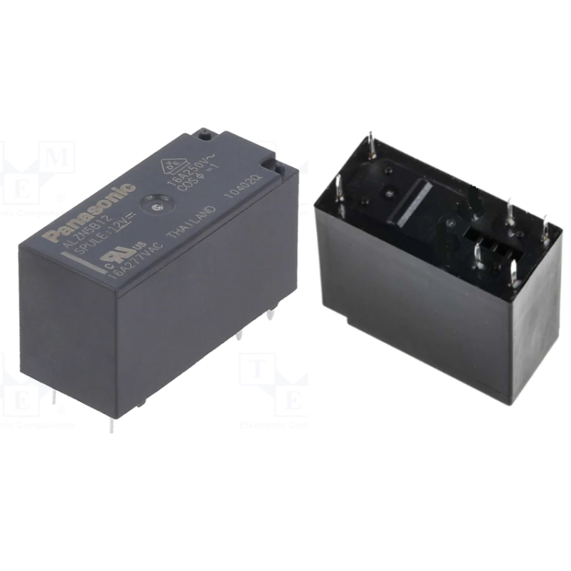 Panasonic ALZN5B12W,Bobin 12vdc,Kontak 1A 16 Amper,İnce-6pin,Röle