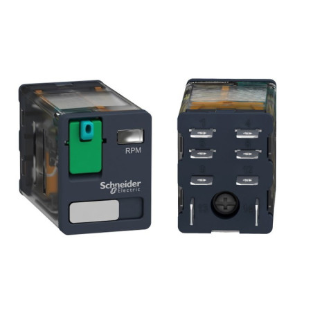 Schneider RPM21BD ,Bobin 24vdc,Kontak 2A2K 15 Amper,Led Test,Kalın-5pin,Röle