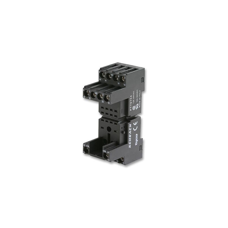 Schrack PT78740 ,Kalın-14pin,Vidalı,Ray,Röle Soket