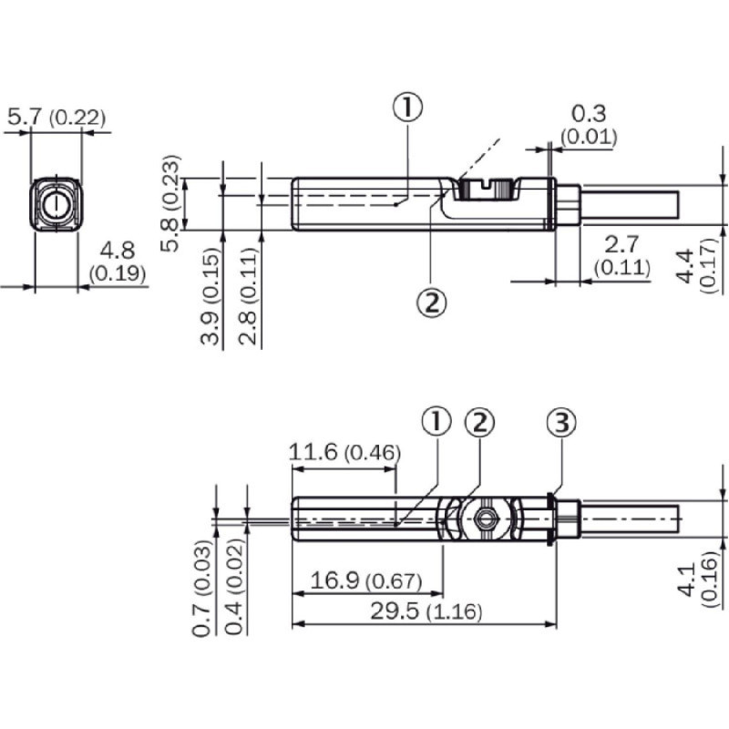 Sick MZT7-03VPS-KP0 1070814 ,Ebat 30x6x6mm,Ölçüm 10mm,Çıkış PNP-NO,Besleme 10v..30vdc,Soket M8 3pin,Manyetik Piston Sensör