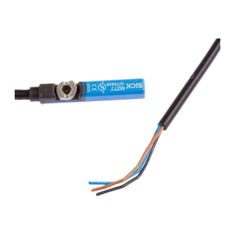 Sick MZT7-03VPS-KW0 1070838 ,Ebat 30x6x6mm,Ölçüm 10mm,Çıkış PNP-NO,Besleme 10v..30vdc,3-Kablo,Manyetik Piston Sensör