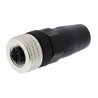 Zhong M12PG-4A ,Düz Seyyar,M12 4pin Dişi,A-CODE,Soket Konnektör