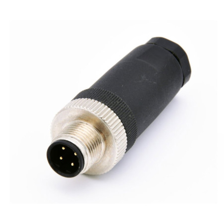 Zhong M12PG-4K ,Düz Seyyar,M12 4pin Erkek,B-CODE,Soket Konnektör