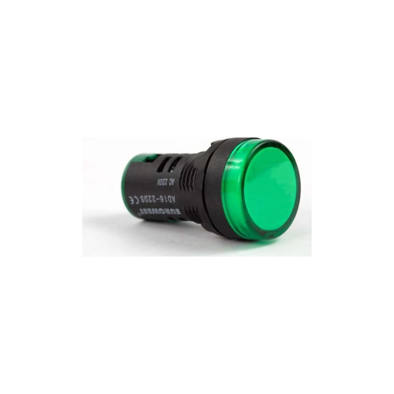 Eurowest AD16-22DS ,Montaj 22mm,Yeşil-220v,M22 Sinyal Lamba