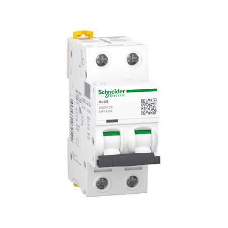 Schneider A9F74206 ,IC60N 6kA,2-Faz 2x6a,C-Tip,6 Amper,Otomatik Sigorta
