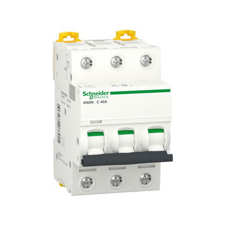 Schneider A9K24340 ,IK60N 6kA,3-Faz 3x40a,C-Tip,40 Amper,Otomatik Sigorta