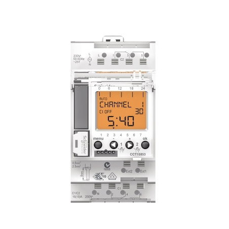 Schneider CCT15723 ,Ray Dın,IHP 7gün,Besleme 220vac,Kontak-1A1K,Dijital Zaman Röle