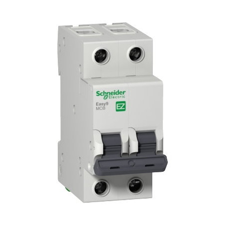Schneider EZ9F34216 ,Easy9 4.5kA,2-Faz 2x16a,C-Tip,16 Amper,Otomatik Sigorta