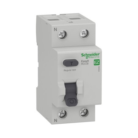 Schneider EZ9R39263 ,Easy9-AC Tip,2-Kutup 2x63 Amper,380vac 30mA 3kA,Kaçak Akım Röle
