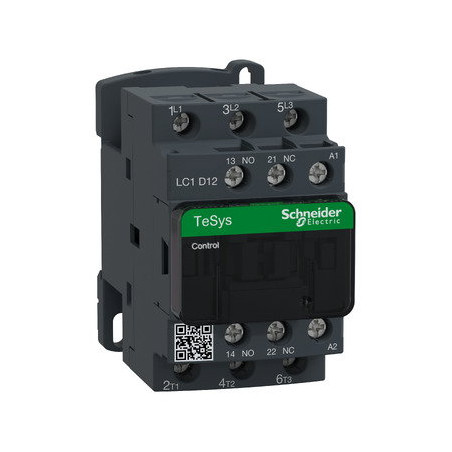 Schneider LC1D12B7 ,Bobin 24vac,Güç 5.5kw 12 Amper,Kontak-3P 1A1K,Kontaktör