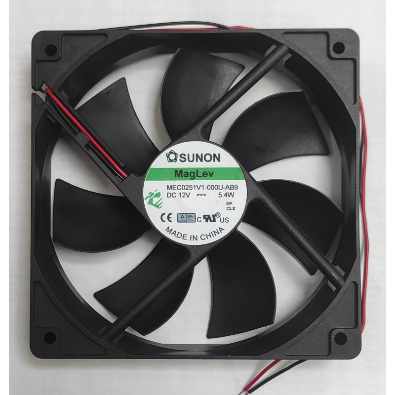 Sunon MEC0251V1-000U-A99 ,Ebat 120x25mm,Besleme 12vdc 0.45A 5.4W,Hava 108-Cfm,2-Kablo Fan