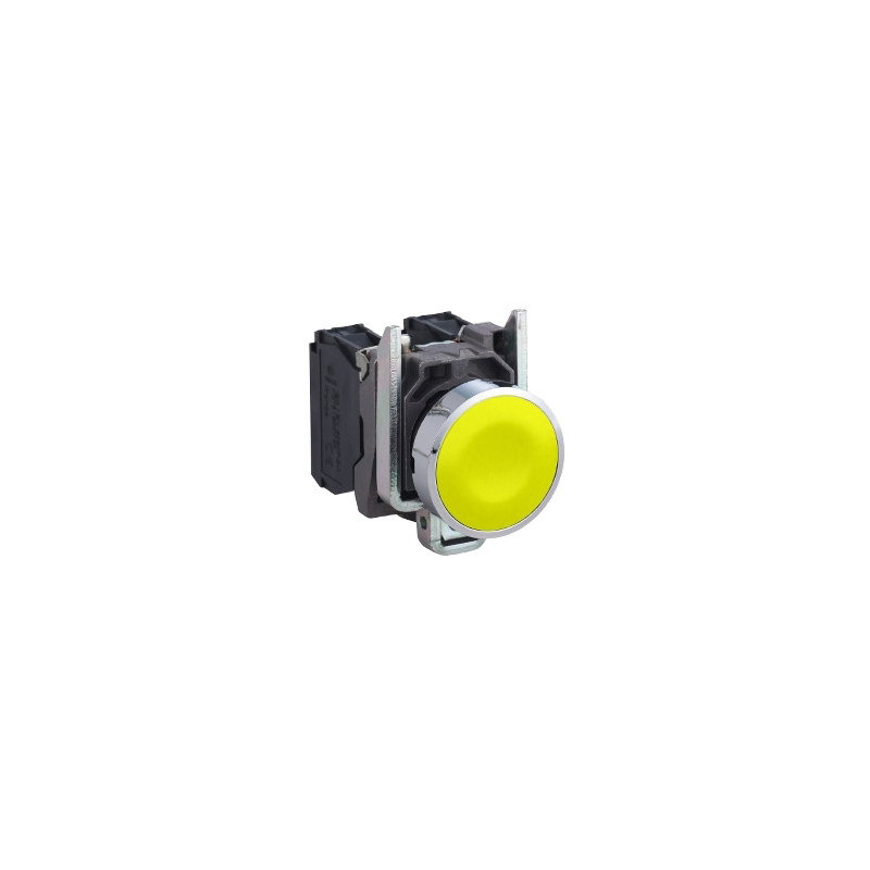 Schneider XB4BA51 ,Montaj 22mm,Kontak-1A,Sarı-Yaylı,M22 Buton