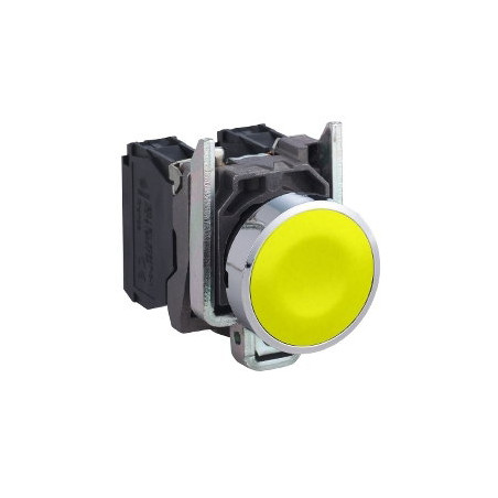 Schneider XB4BA51 ,Montaj 22mm,Kontak-1A,Sarı-Yaylı,M22 Buton