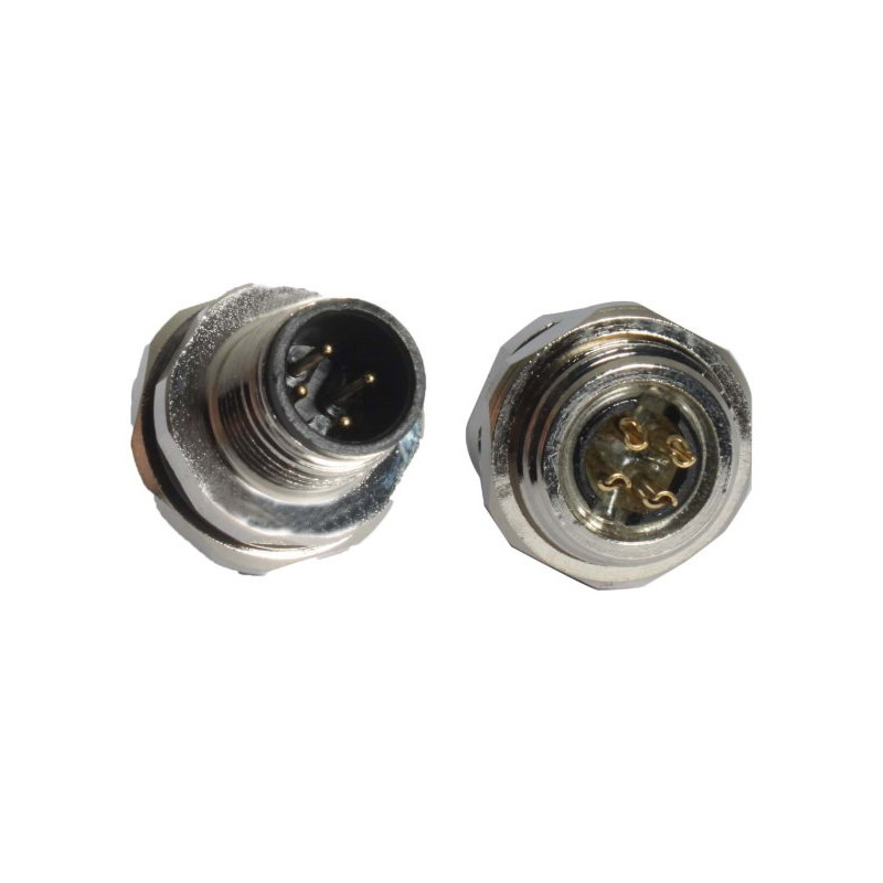 Zhong M12-4B3 ,Düz Sabit,M12 4pin Erkek,B-Code,Soket Konnektör