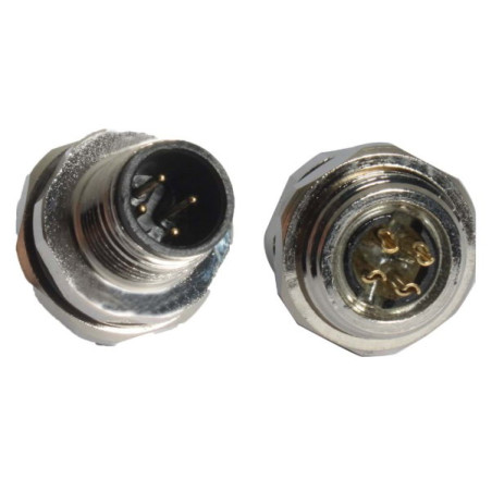 Zhong M12-4B3 ,Düz Sabit,M12 4pin Erkek,B-Code,Soket Konnektör