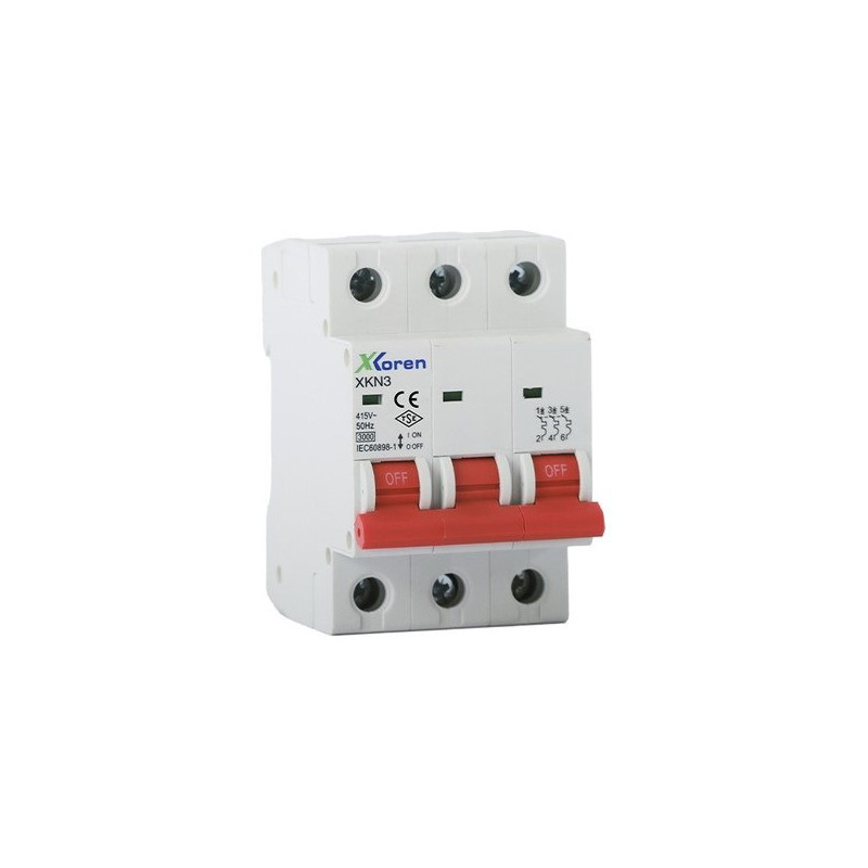 Xkoren XKN03-3-C040 ,XKN 3kA,3-Faz 3x40a,C-Tip,40 Amper,Otomatik Sigorta
