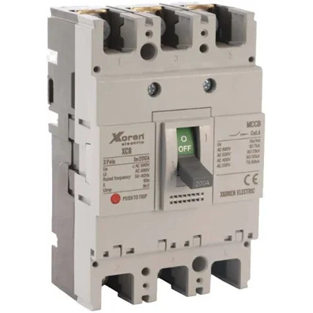 Xkoren XCB3FF50-0160-0160A ,3-Faz 3-Kutup,160 Amper 50kA,Ayarsız,Kompakt Şalter Devre Kesici