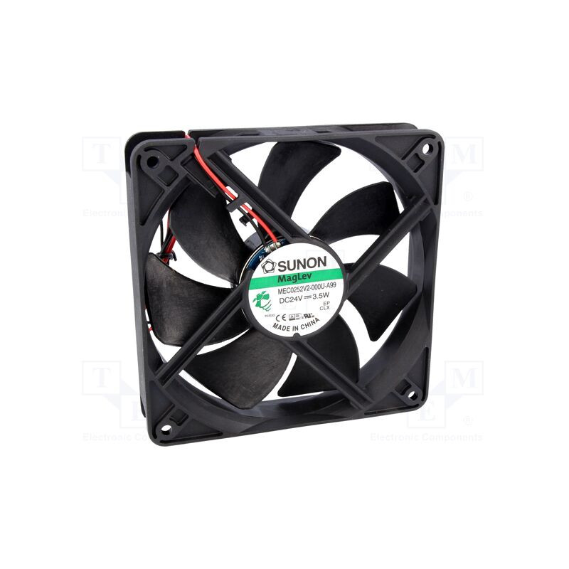 Sunon MEC0252V2-000U-A99 ,Ebat 120x25mm,Besleme 12vdc 0.15A 3.5W,Hava 93-Cfm,2-Kablo Fan