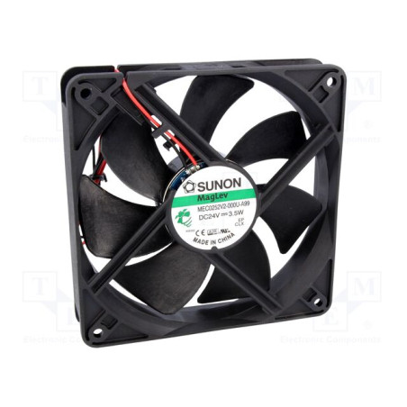 Sunon MEC0252V2-000U-A99 ,Ebat 120x25mm,Besleme 12vdc 0.15A 3.5W,Hava 93-Cfm,2-Kablo Fan
