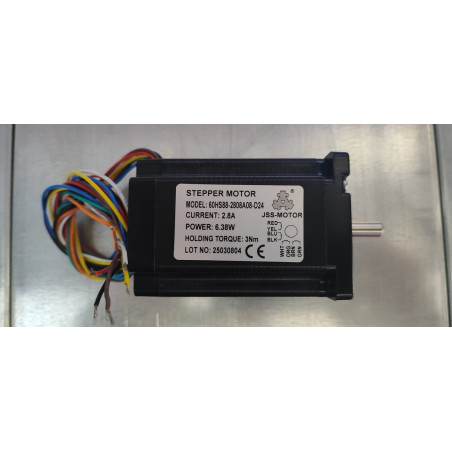 Jss-Motor 60HS88-2808A08-D24 ,Nema24,Ebat 60x88mm,Mil 8mmm,Güç 3.0nM 3-Amper,8-Kablo,Step Motor