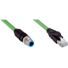 Sick YM2D24-020PN1MRJA4 2106182 ,Düz M12 4pin,RJ45-4P4C,Pur-2mt,Blendajlı Örgülü,Ethernet Kablo