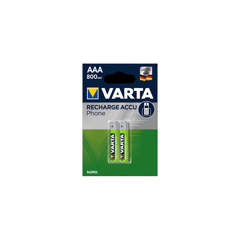 Varta 1.2V 800mA ,AAA 1.2v 800mAH,2-Adet Şarjlı Pil