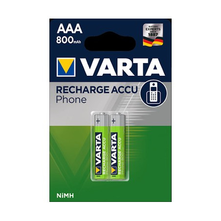 Varta 1.2V 800mA ,AAA 1.2v 800mAH,2-Adet Şarjlı Pil