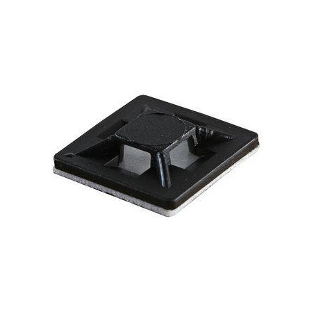 Gwest HW-3AB ,Ebat 28x28x4mm,100-adet,Siyah Yapışkanlı Kroşe