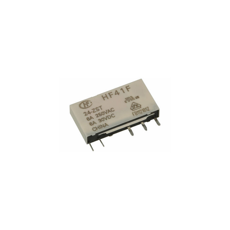 Hongfa HF41F-24-ZT ,Bobin 24vdc,Kontak 1A1K 6 Amper,İnce-5pin,Slim Röle