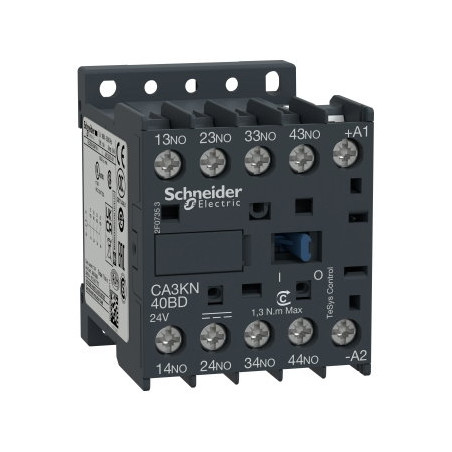 Schneider CA3KN40BD ,Bobin 24vdc,Kontak-4A,Mini Kumanda Kontaktör