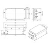 Aerodev DNF55-Y-3X60A ,Ebat 21x12cm,3-Faz,380vac 60 Amper,Emc Filtre