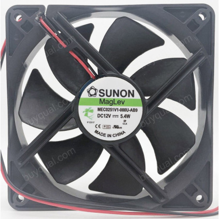 Sunon MEC0251V1-000U-AB9 ,Ebat 120x25mm,Besleme 12vdc 0.45A 5.4W,Hava 108-Cfm,2-Kablo Fan