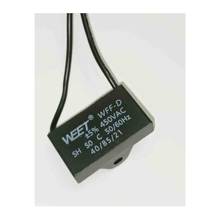 Weet WWF-D-2.5 ,Kapasite 2.5uF 450vac,Ebat 38x24x15mm,Daimi Kondansatör