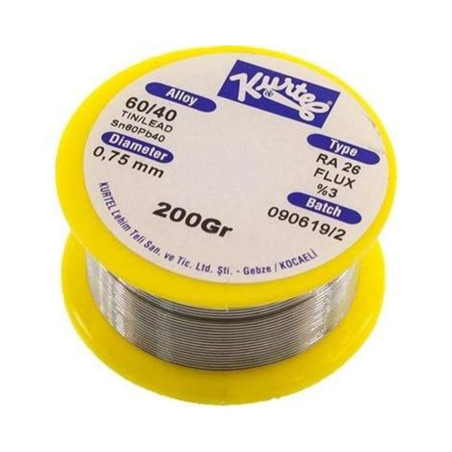 Kurtel 0.75 200 ,0.75mm 200gr,sn60 pb40,Lehim Teli