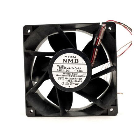 Nmb-Mat 12038VA-24Q-FA ,Ebat 120x38mm,Besleme 24vdc 1.20A 25W,Hava 215-Cfm,2-Kablo Fan