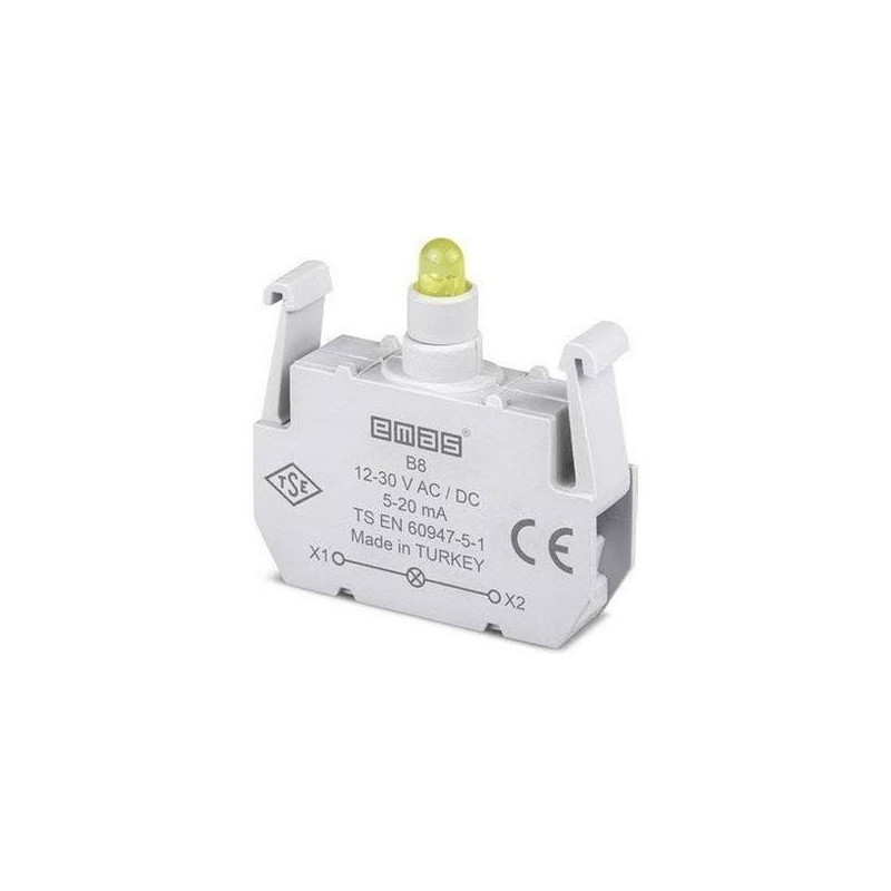 Emas B8 ,Sarı-24vac dc,Buton Lamba