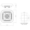 Eurowest EÇF-4000 ,Ebat 172x51mm,Besleme 220vac 0.15A 25W,Hava 200-Cfm,2-Kablo,Tepe Çatı Fan