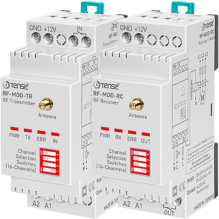 Tense RF-MOD-SET RF-MOD-TR RF-MOD-RC ,Besleme 220vac,Kontak-1A,5km Mesafeli Alıcı Verici Takım
