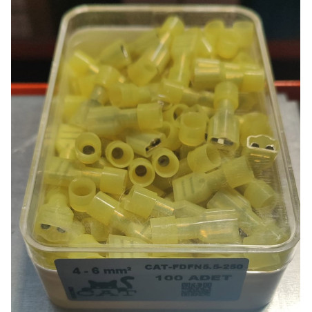 Cat FDFN5.5-13 ,6.5mm 6mm 75-adet İzoleli Faston Jak