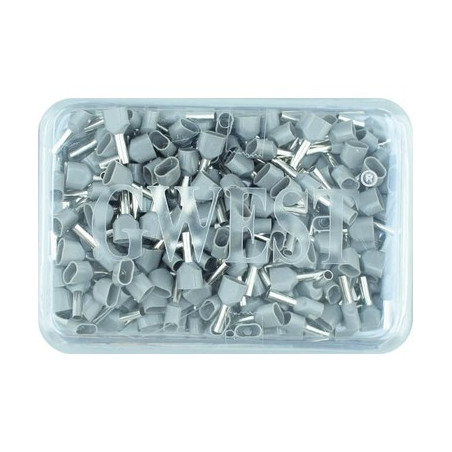 Cat TE2510-1 ,Kesit 2x2.5mm ,Renk Gri,100-adet,Kablo Yüksük