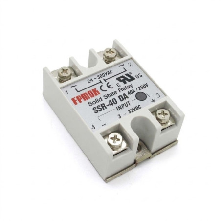 Fpmok SSR40DA ,Güç 1x380vac 40 Amper,Kontrol 3v..30vdc,1-faz,Dc-Ac,Solid State Röle