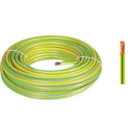 Seval H50V-K 10-SY ,Kesit 10mm ,1-Damar Çok Telli,SarıYeşil 1mt NYAF Kablo