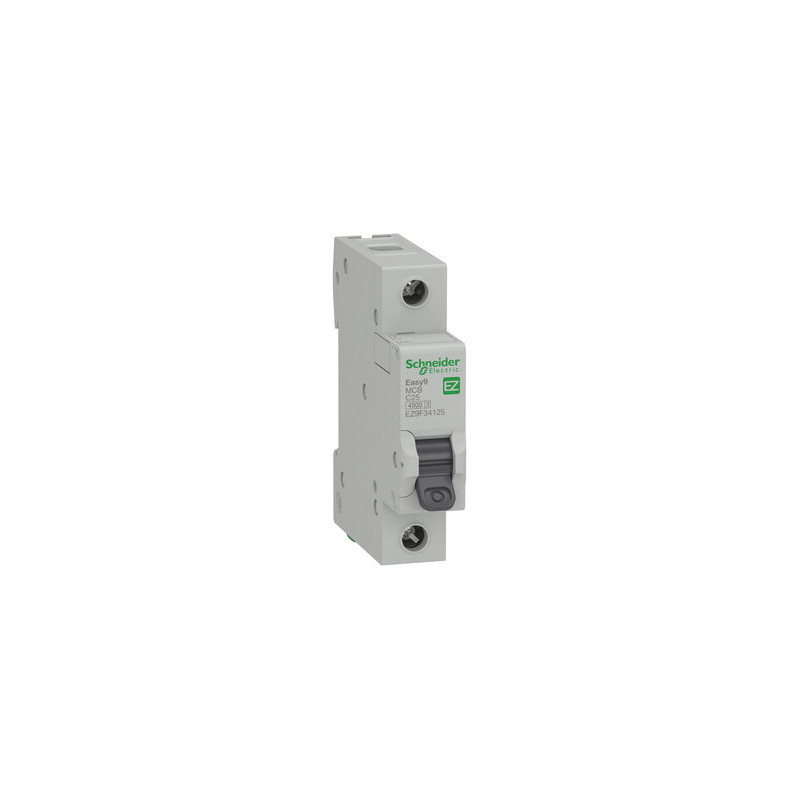 Schneider EZ9F34125 ,Easy9 4.5kA,1-Faz 1x25a,C-Tip,25 Amper,Otomatik Sigorta