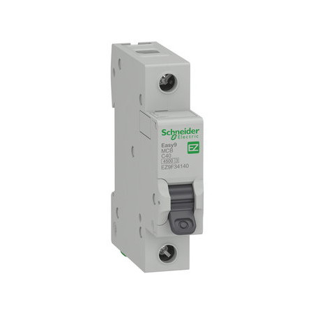 Schneider EZ9F34140 ,Easy9 4.5kA,1-Faz 1x40a,C-Tip,40 Amper,Otomatik Sigorta
