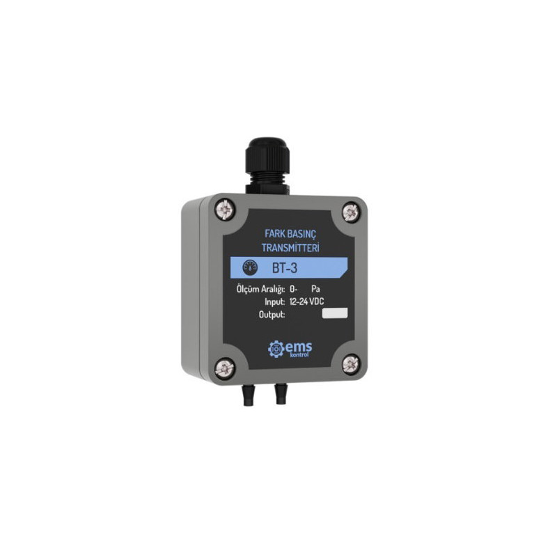 Ems BT-302-0.25 ,Besleme 24vdc,Ölçüm 0..250pA,Çıkış 0..10v,Fark Basınç Sensör Transmitter