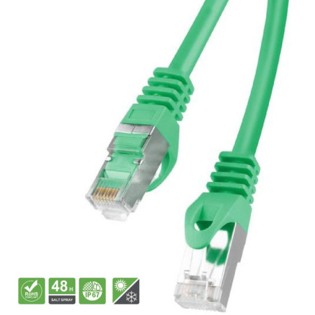 Ercontec ERFNW-MS88A-02GLSZH ,Metal RJ45-8P8C,Yeşil Pvc-2mt,SFTP UTP CAT7,Blendajlı Ethernet Kablo