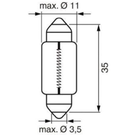 Narva SV8,5-C5W ,Ebat 11x38mm,24v 5w,Sofit Lamba